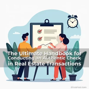 Artistic representation for The Ultimate Handbook for Conducting an Authentic Check in Real Estate Transactions