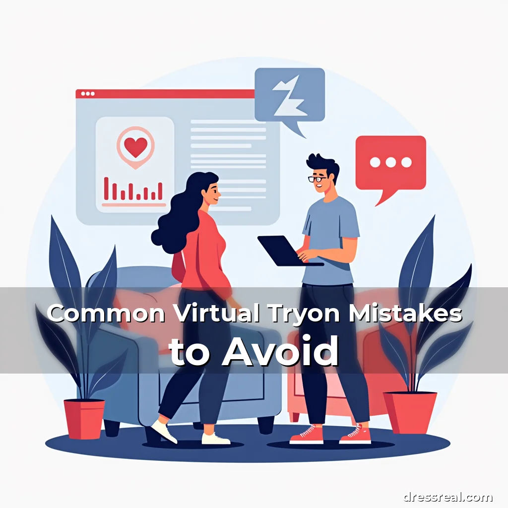 Artistic representation for Common Virtual Tryon Mistakes to Avoid