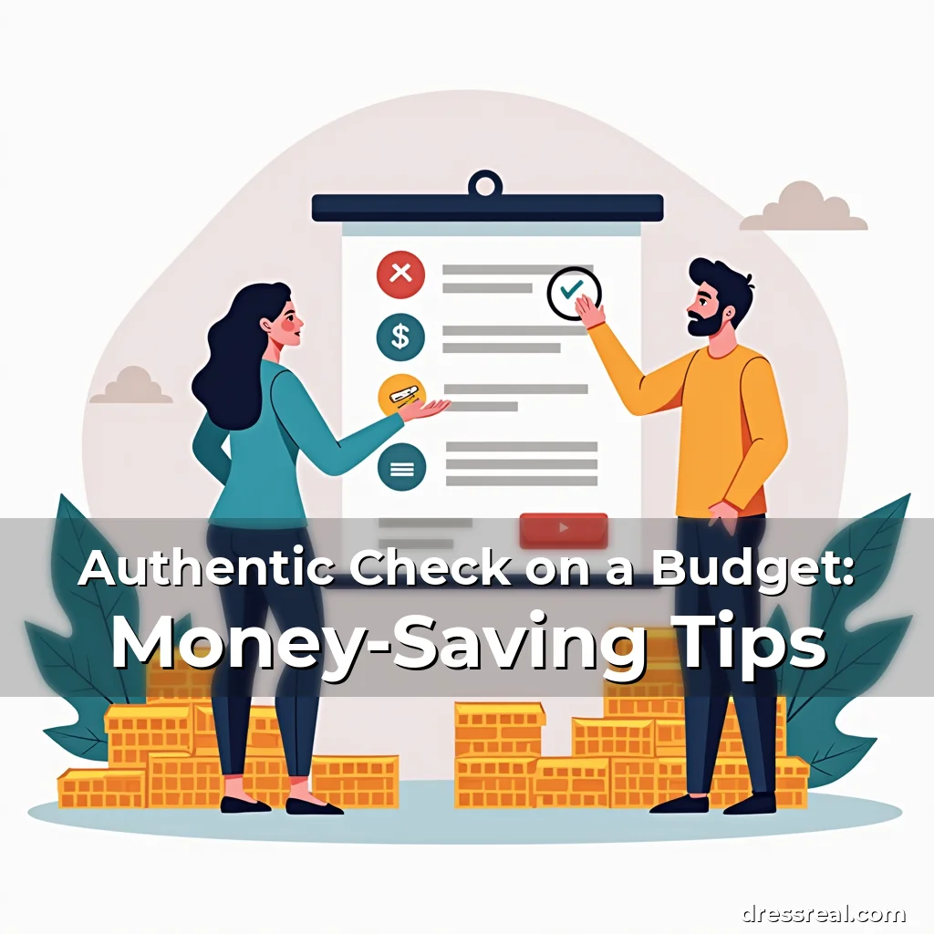 Artistic representation for Authentic Check on a Budget: Money-Saving Tips