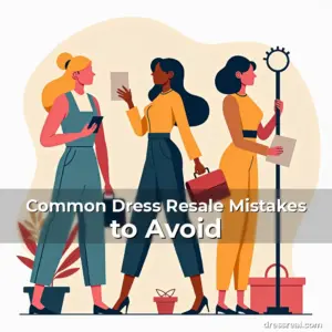 Artistic representation for Common Dress Resale Mistakes to Avoid