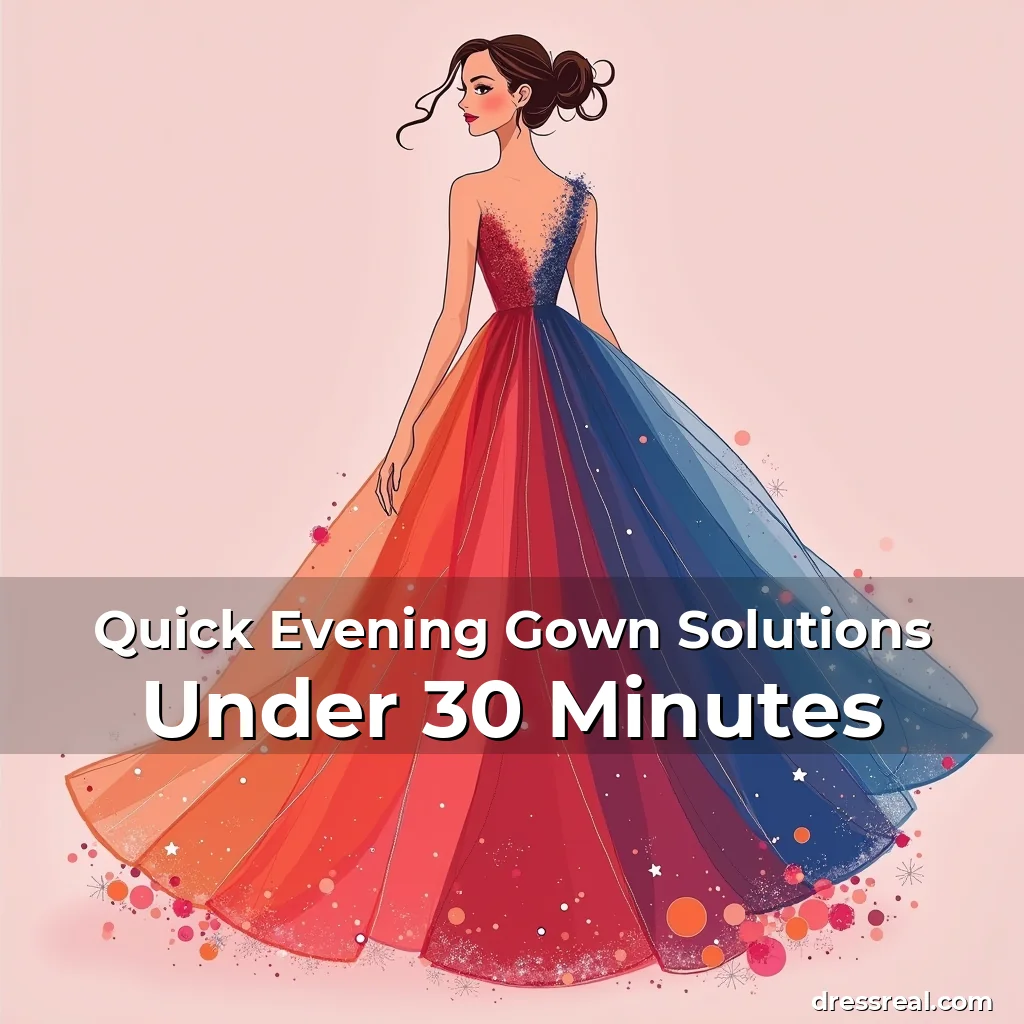 Artistic representation for Quick Evening Gown Solutions Under 30 Minutes