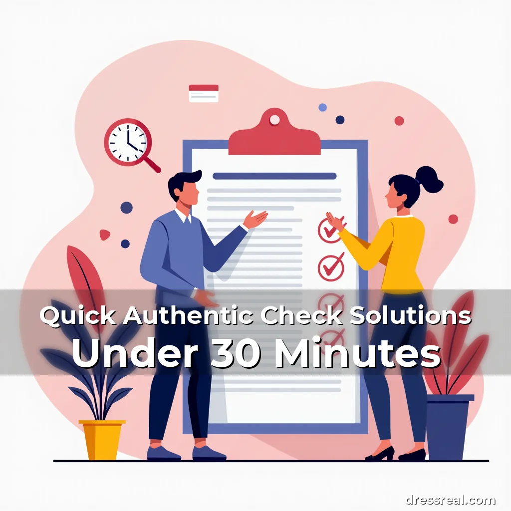 Artistic representation for Quick Authentic Check Solutions Under 30 Minutes