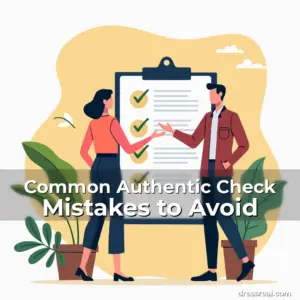 Artistic representation for Common Authentic Check Mistakes to Avoid
