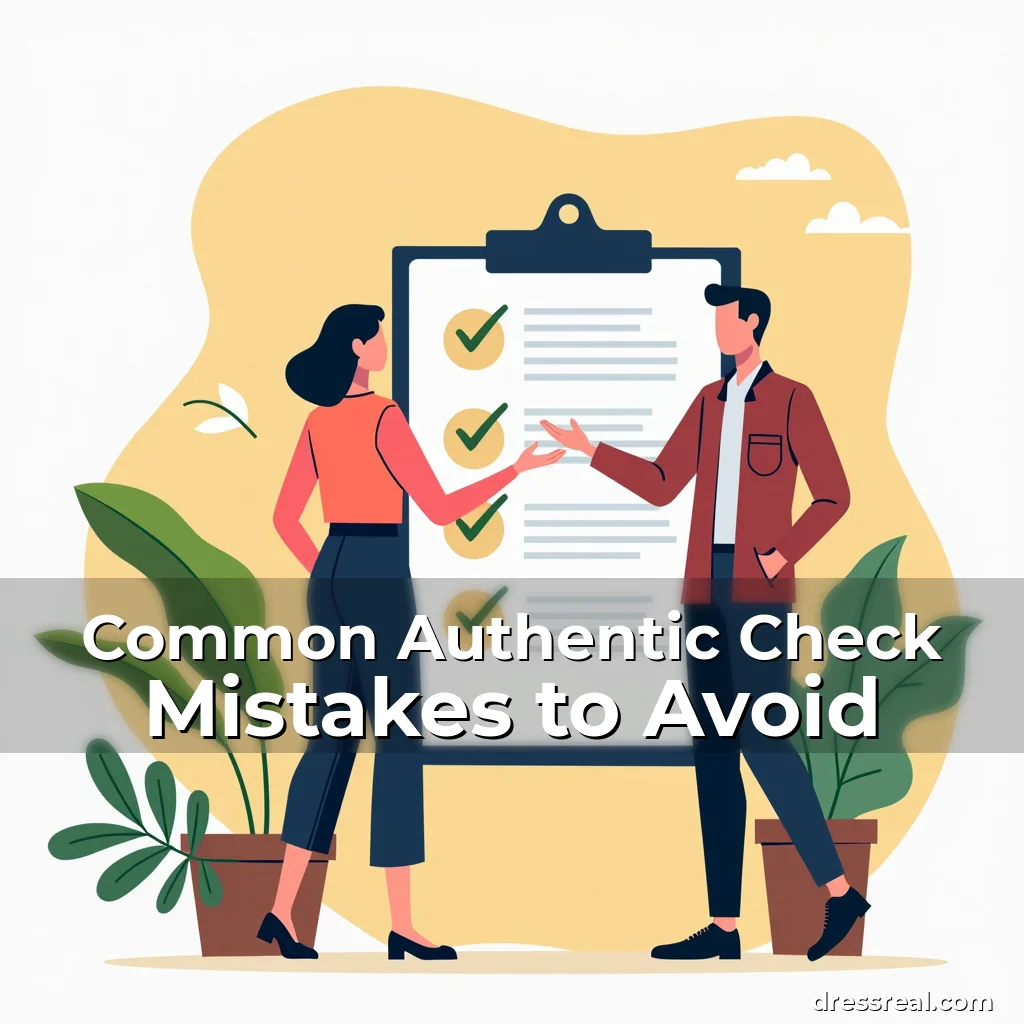 Artistic representation for Common Authentic Check Mistakes to Avoid