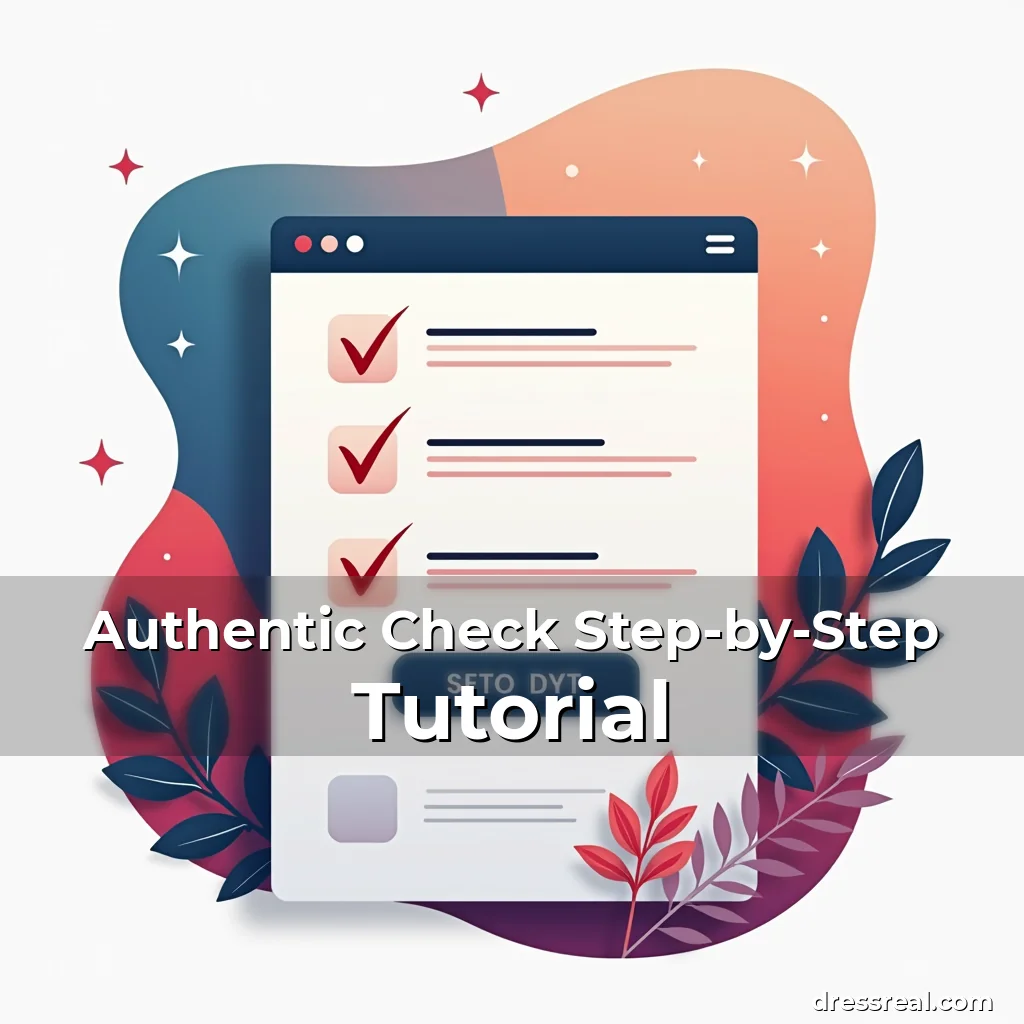 Artistic representation for Authentic Check Step-by-Step Tutorial