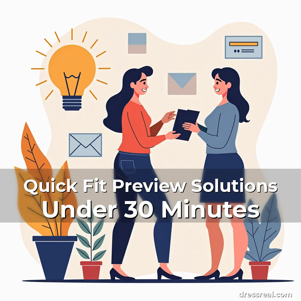 Artistic representation for Quick Fit Preview Solutions Under 30 Minutes